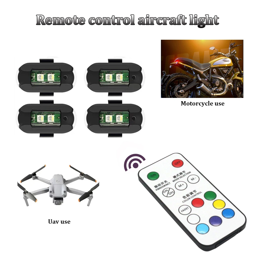 Drone Strobe Light - 1 adet uzaktan LED RGB anti-çarpışma