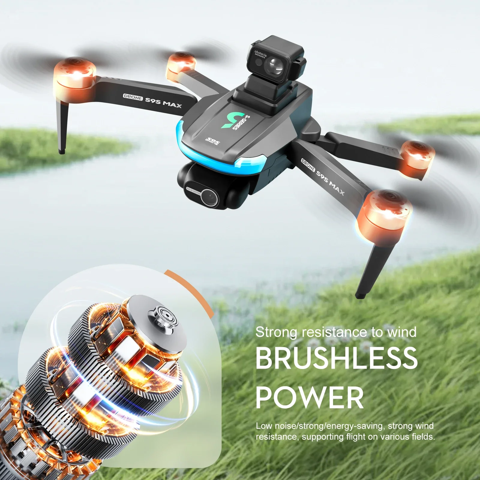 YENI S9S MAX MINI Drone 4K 2 E - Drone Remote Controller Lanyard incelemesi ve fiyatı