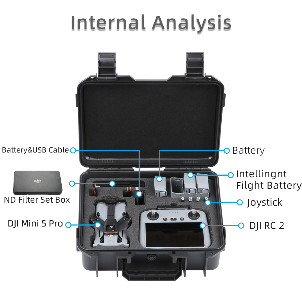 DJI Mini 5 Pro için Patlamaya  - Drone Hard Shell Case incelemesi ve fiyatı